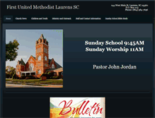 Tablet Screenshot of firstmethodistlaurens.com